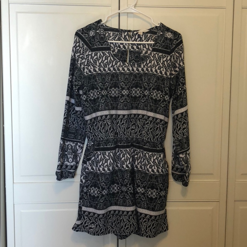 Black and white romper